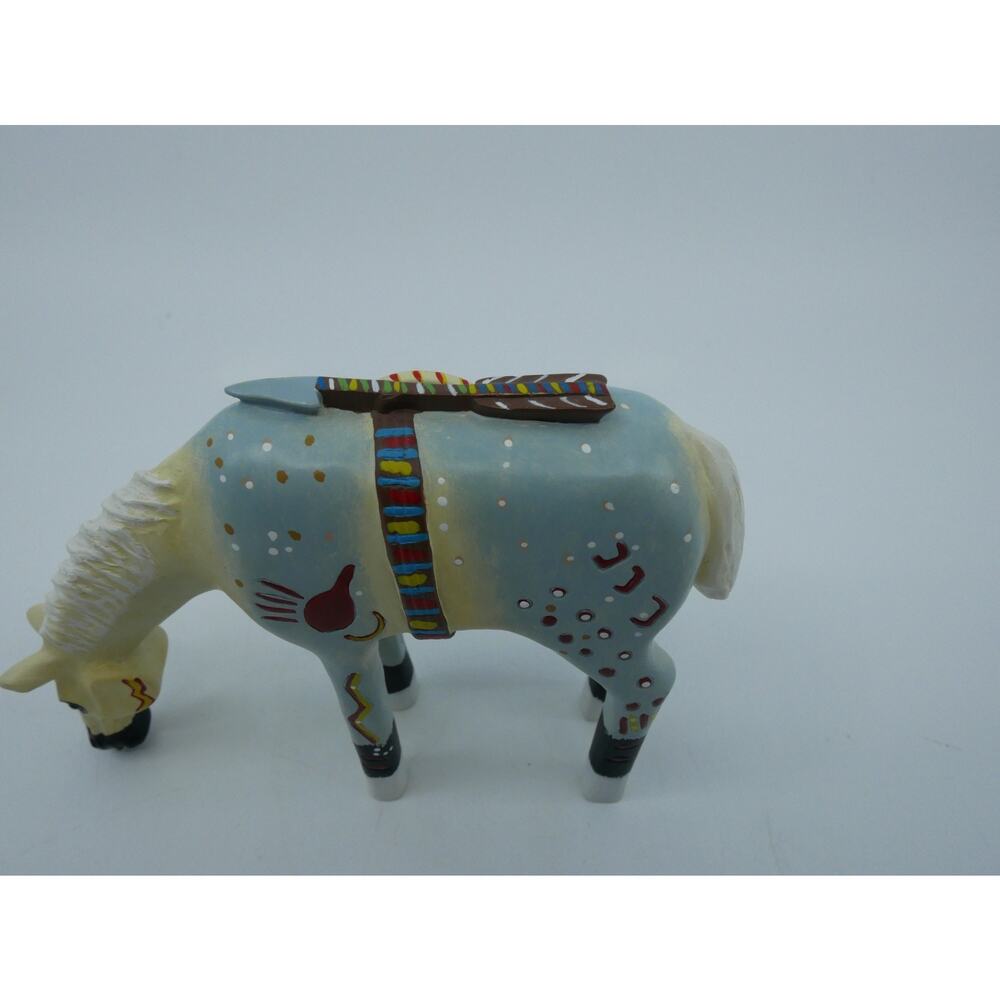 Robert Shields Story Teller Painted Horse Figure 4" Tall Dreamcatcher Arrow - Picture 9 of 16